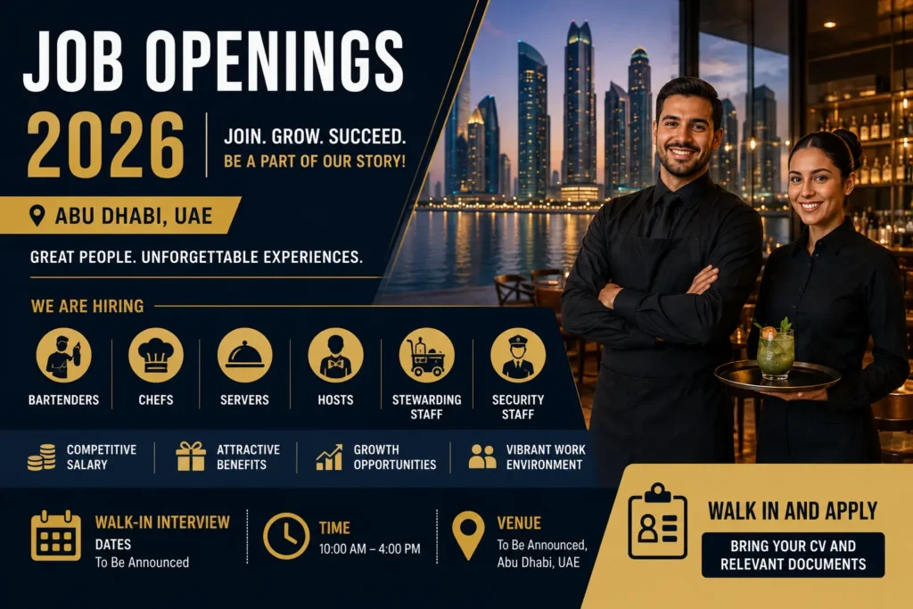 Brass Monkey Abu Dhabi Job Openings 2026