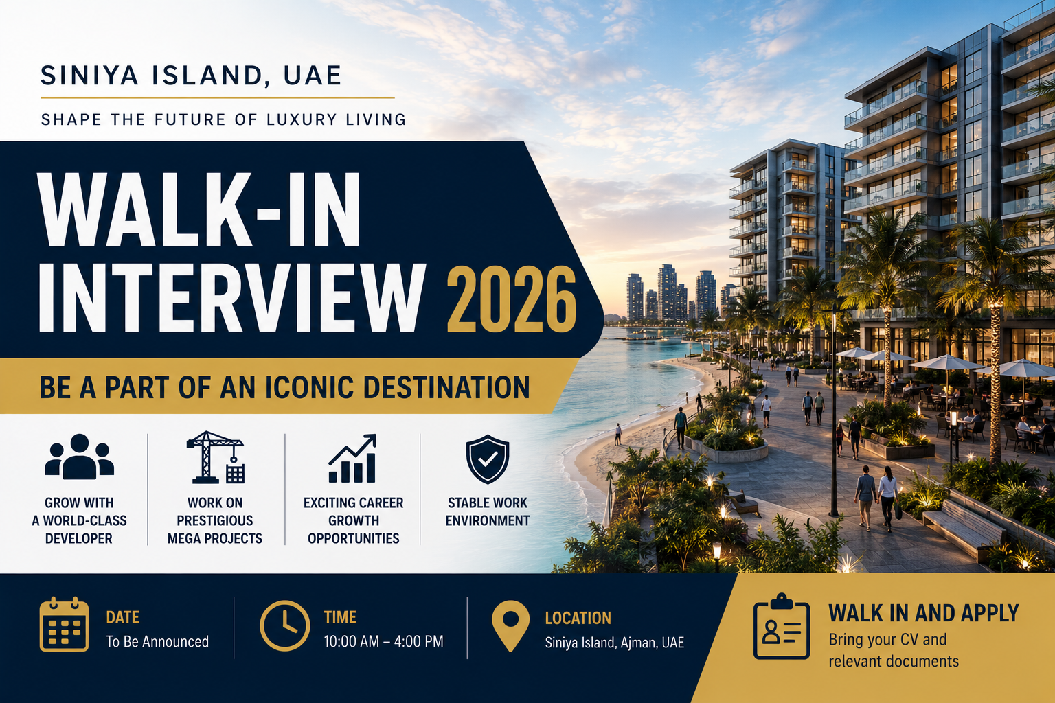 SOBHA Siniya Island Walk-In Interview 2026